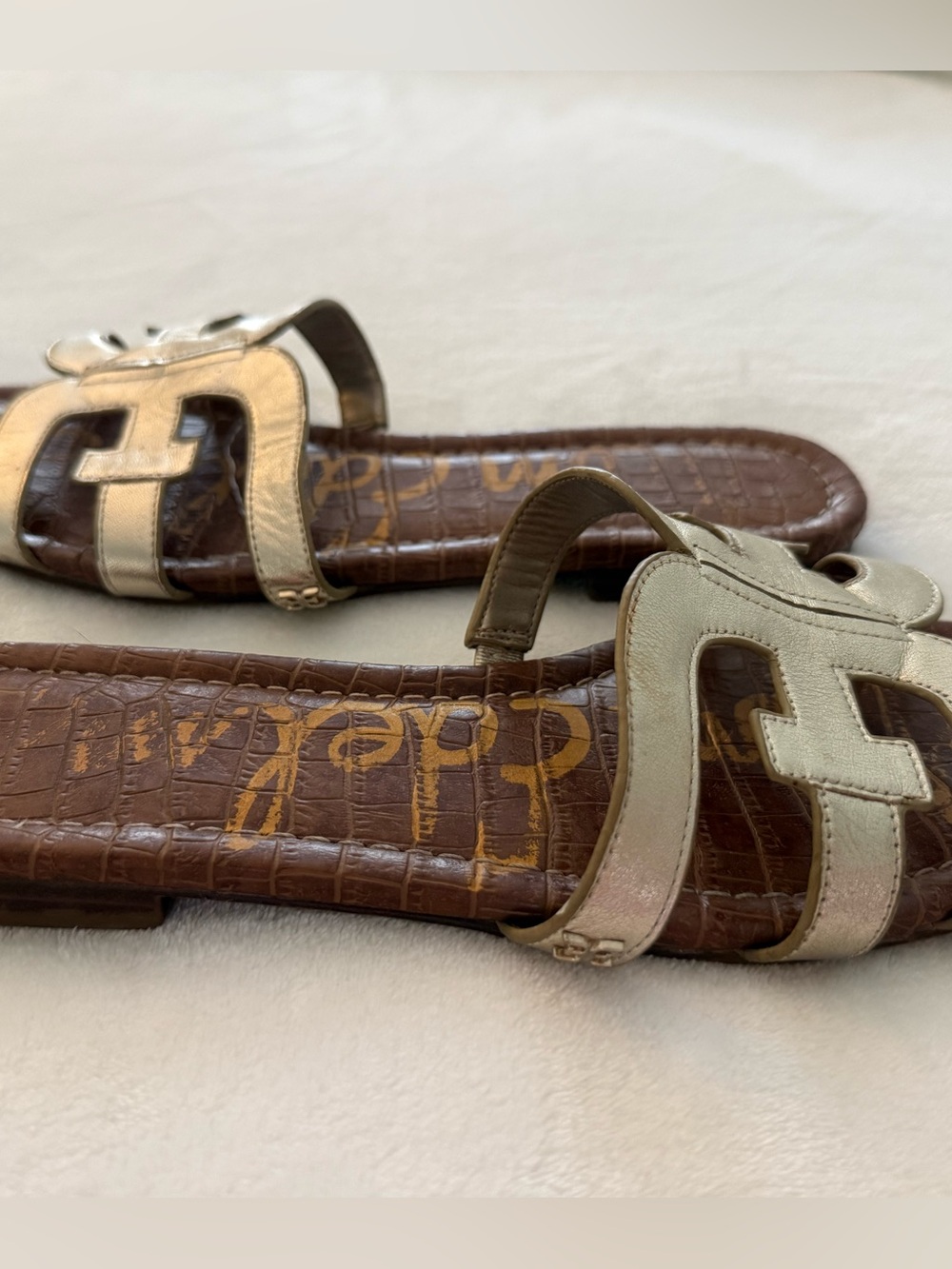 Sam Edelman Bay Slide Sandal - Gold Platinum - Women’s size 10 - Picture 2 of 6